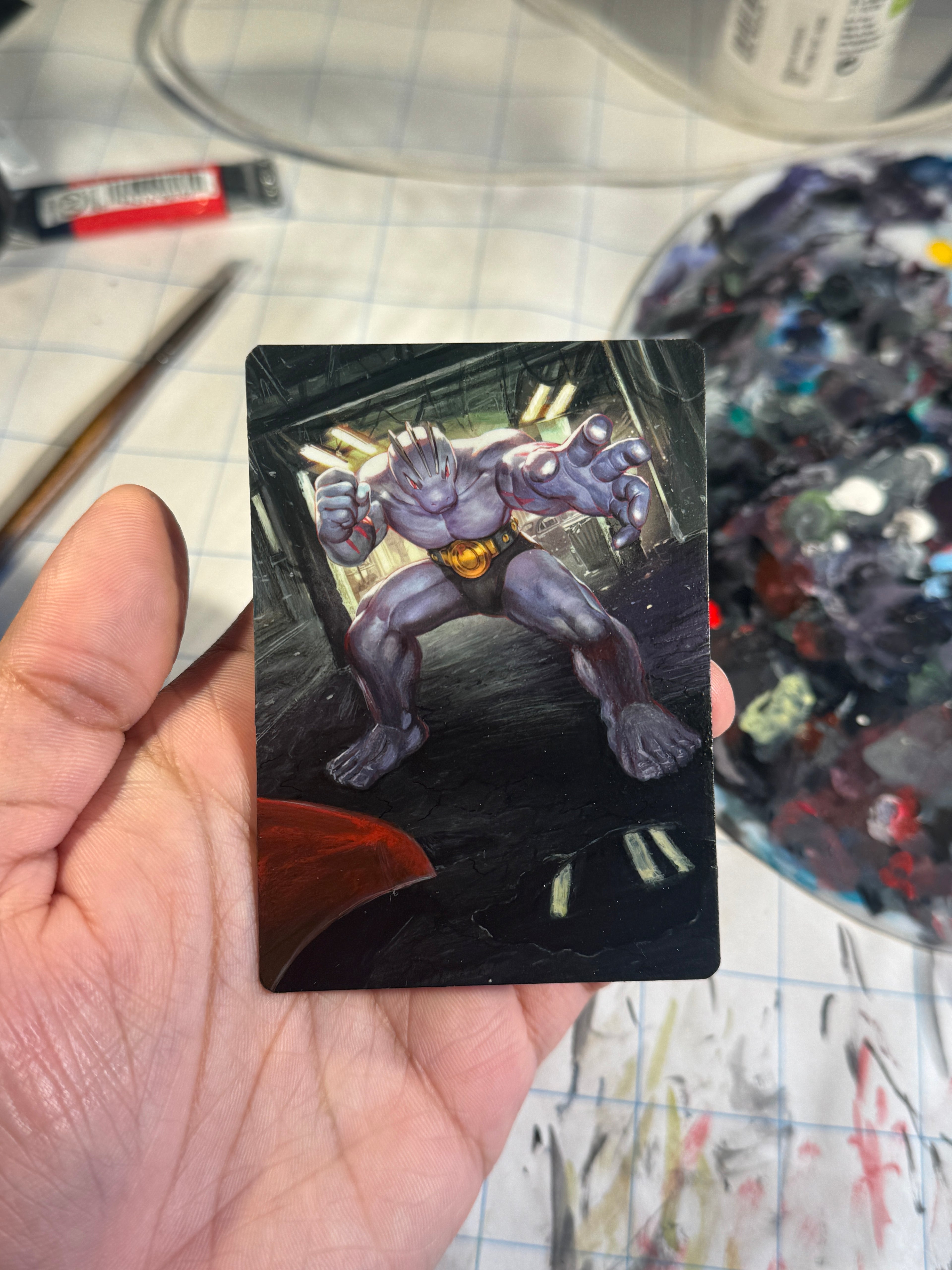 Machoke - Card Alter Painting
