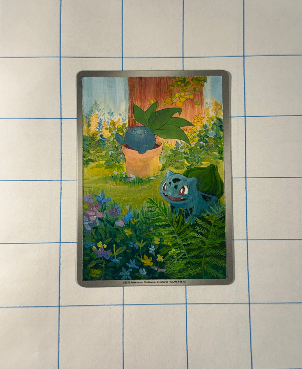 Oddish + Bulbasaur - Card Alter Painting