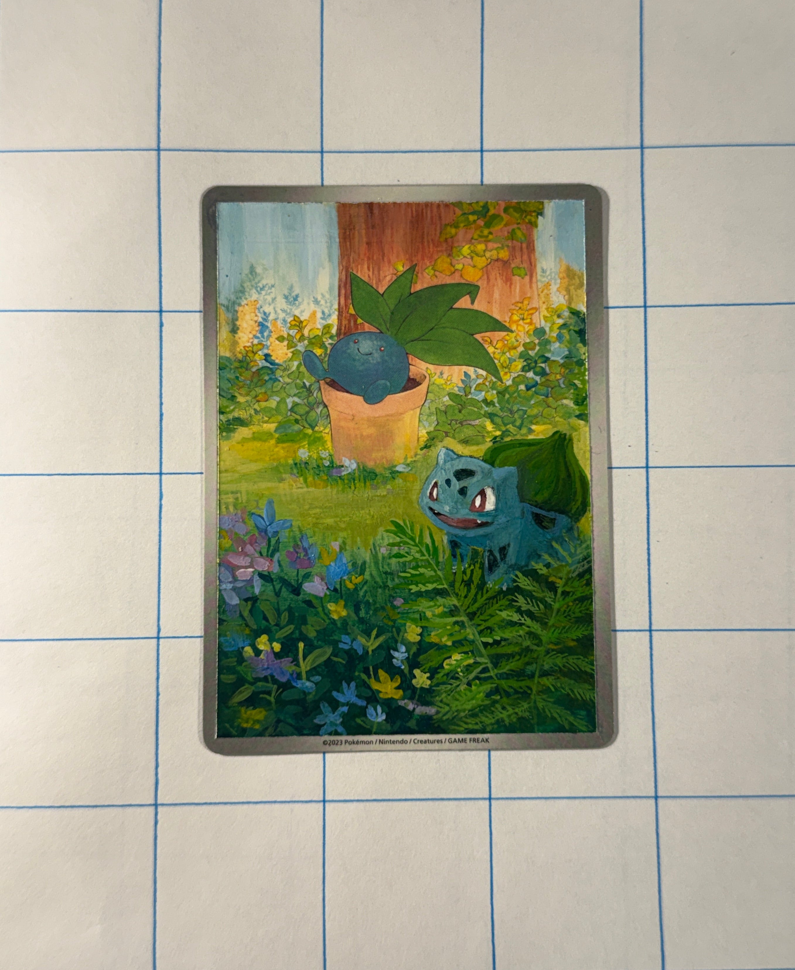 Oddish + Bulbasaur - Card Alter Painting