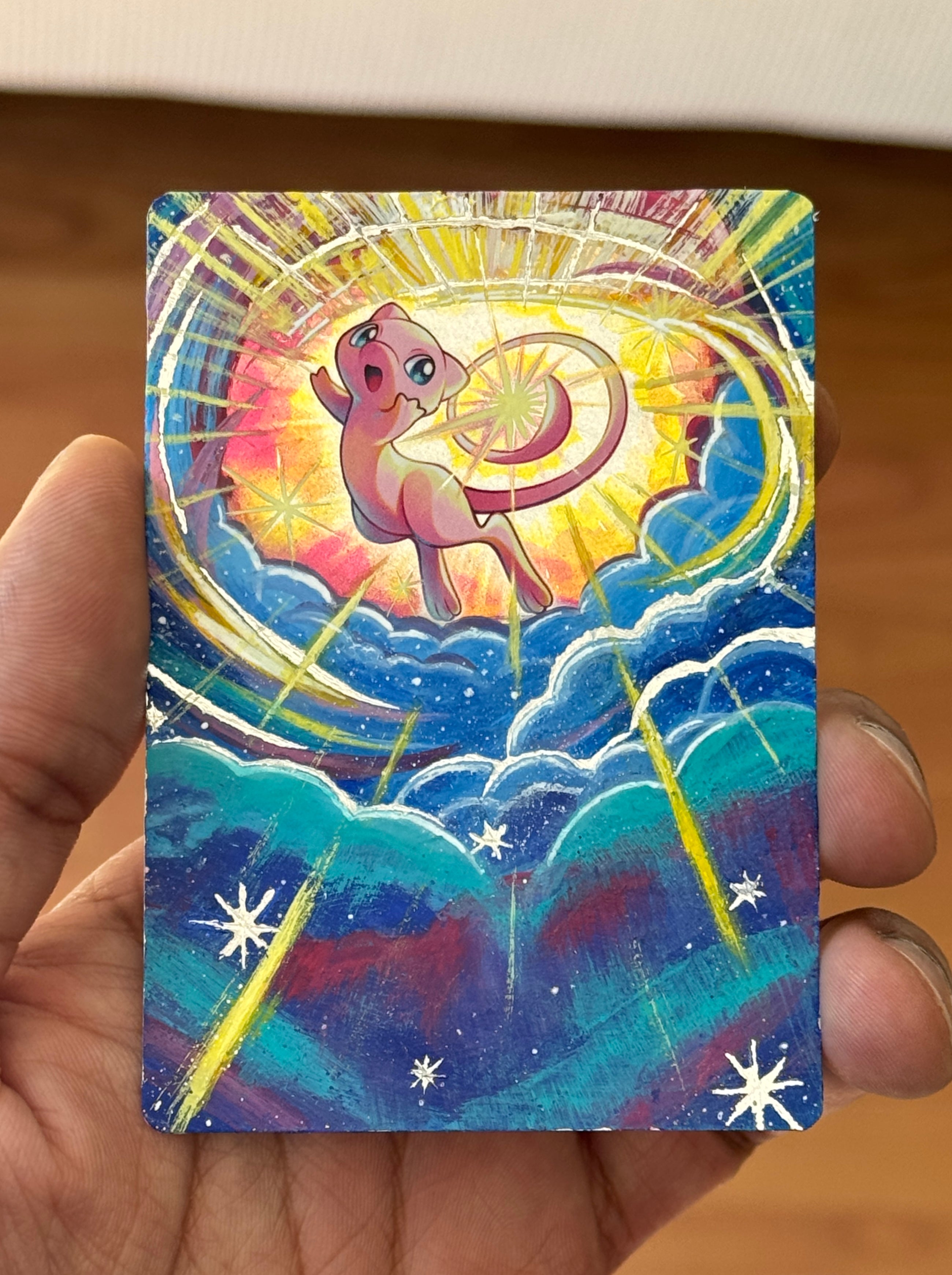 Mew - Holographic Card Alter Painting