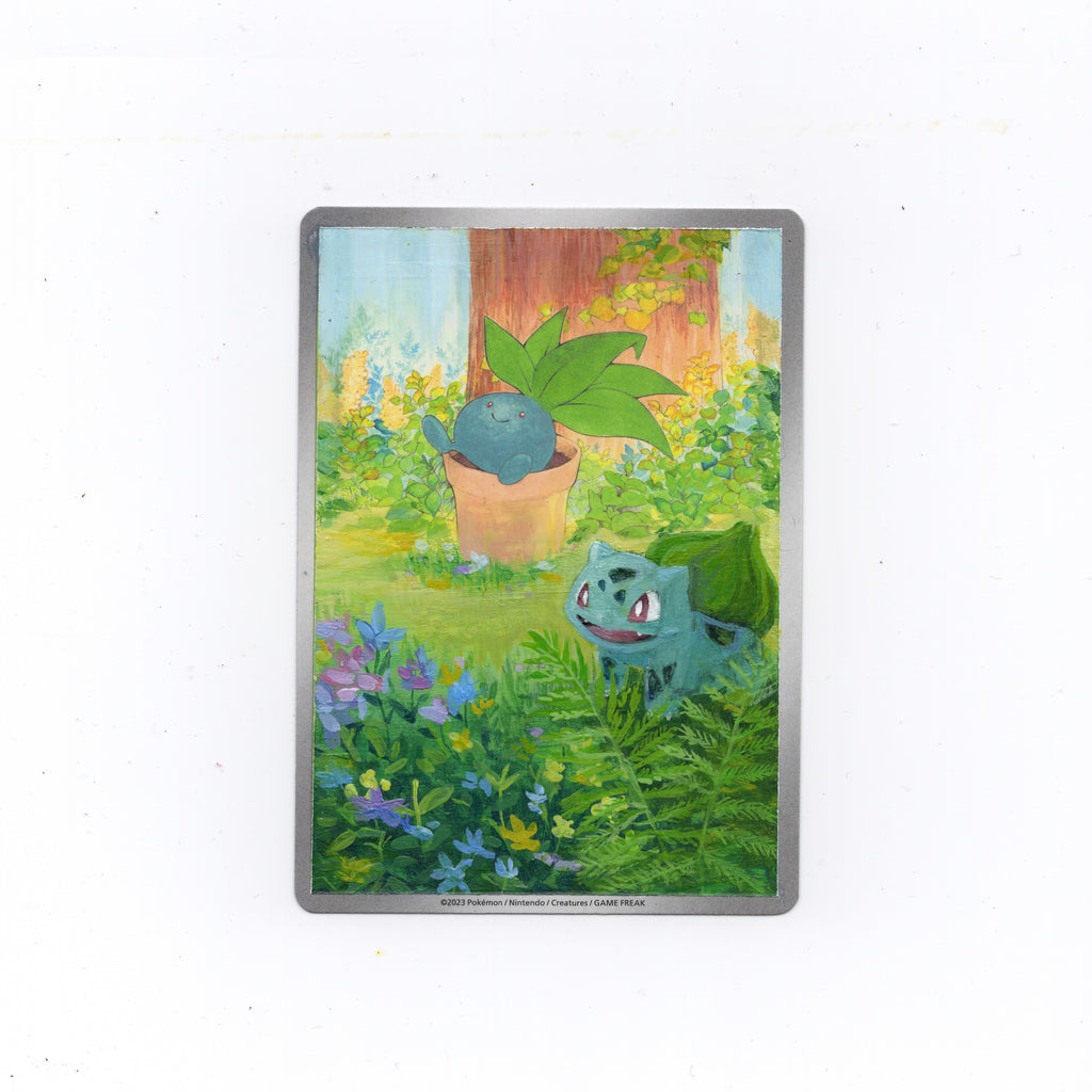 Oddish + Bulbasaur - Card Alter Painting