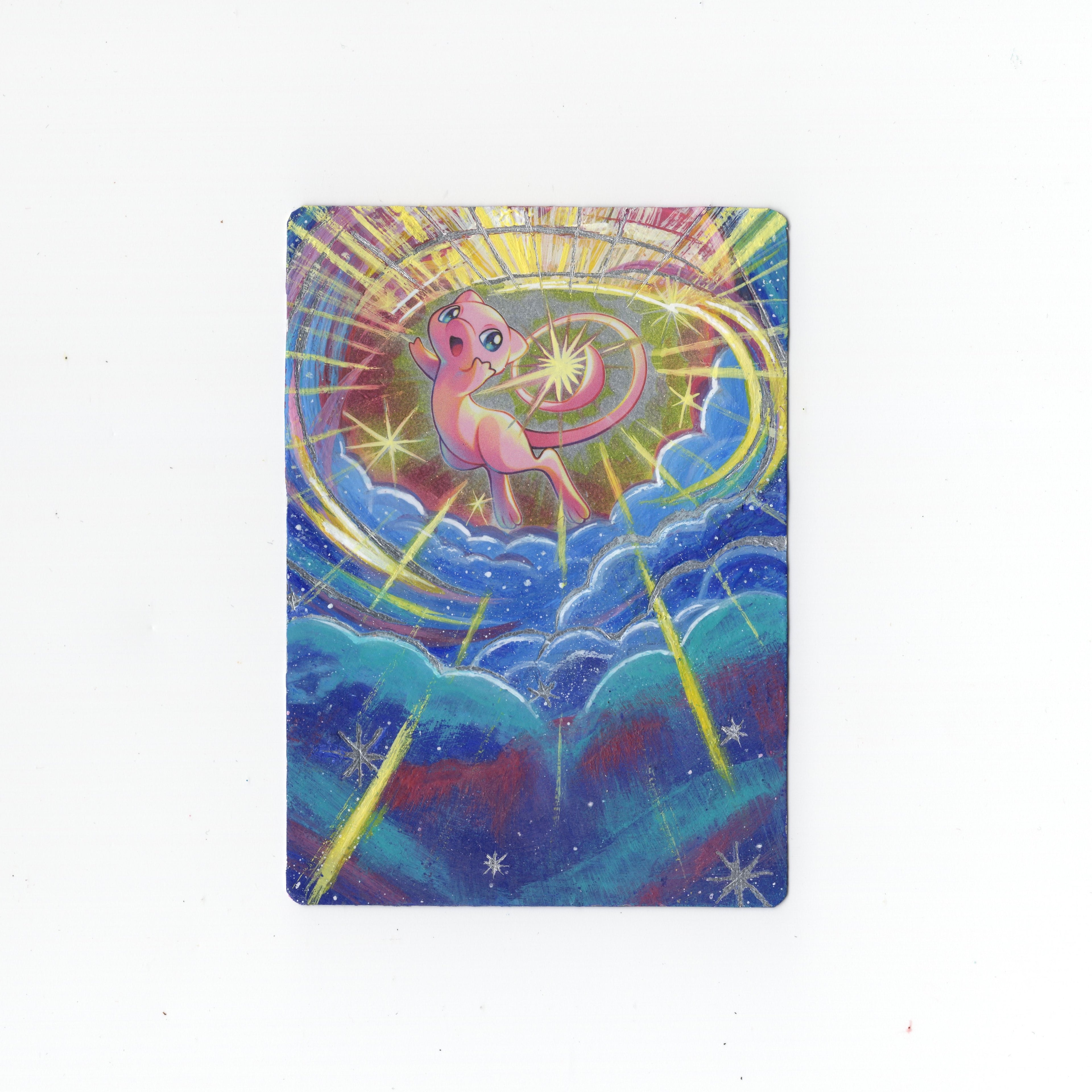 Mew - Holographic Card Alter Painting